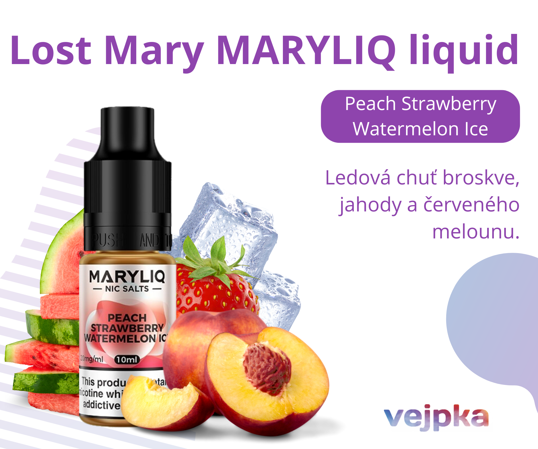 Lost Mary MARYLIQ -  PEACH STRAWBERRY WATERMELON ICE